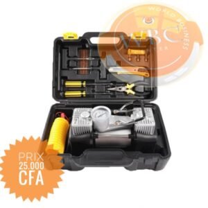 Compresseur d'air + kit réparation crevaison