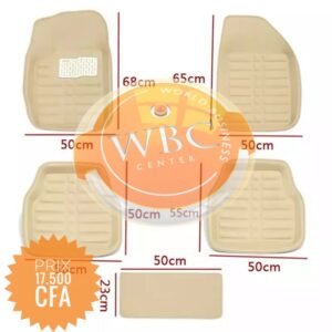Tapis de sol voiture beige (jeu de 5)